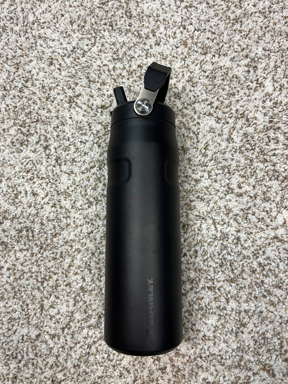 Stanley 24oz  Black Water Bottle With Straw And Handle